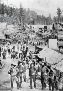 View of the Main Street, Deadwood, Dakota Territory, 1877 (b/w photo) View of the Main Street, Deadwood, Dakota Territory, 1877 (b/w photo)