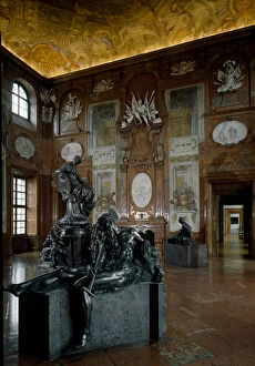 View of the Marble hall of the Palace of Belvedere, 1716 (photography)