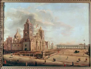View of the Metropolitan Cathedral and the National Palace, Mexico City View of the Metropolitan Cathedral and the National Palace, Mexico City