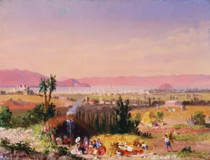 A View of Mexico City with an Encampment, 1878 (oil on panel) A View of Mexico City with an Encampment, 1878 (oil on panel)