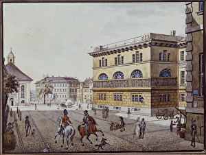 View of the mint, Berlin (pen & ink and w/c on paper) View of the mint, Berlin (pen & ink and w/c on paper)