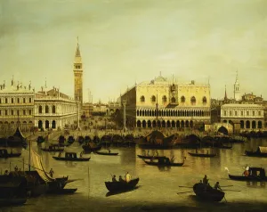A View of the Molo from the Bacino di San Marco, Venice, (oil on canvas) A View of the Molo from the Bacino di San Marco, Venice, (oil on canvas)