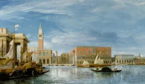 View of the Molo and the Palazzo Ducale in Venice (oil on canvas) View of the Molo and the Palazzo Ducale in Venice (oil on canvas)
