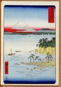 View of Mount Fuji - Japanese print by Hiroshige Utagawa, 19th century View of Mount Fuji - Japanese print by Hiroshige Utagawa, 19th century