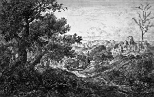 View near Subiaco, 1838 (engraving)