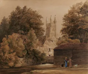 View near Winchester (Cathedral in background), 1800-65 (Watercolour) View near Winchester (Cathedral in background), 1800-65 (Watercolour)