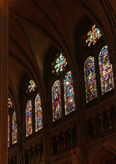 A view of the north side of the nave clerestory windows A view of the north side of the nave clerestory windows