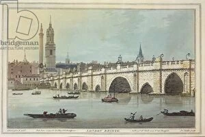Images Dated 26th April 2007: View of Old London Bridge, engraved by J.C. Stadler (fl