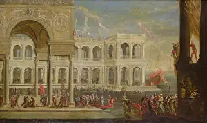 View of the Palace and Queen Joanna I of Naples (oil on canvas) View of the Palace and Queen Joanna I of Naples (oil on canvas)