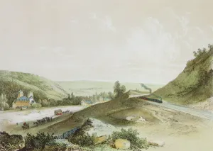 View of the Paris-Orleans Railway near Etrechy (colour litho) View of the Paris-Orleans Railway near Etrechy (colour litho)