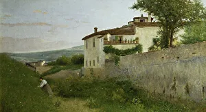 View of Piagentina, 1863, by Silvestro Lega (1826-1895), oil on canvas, 44x80 cm View of Piagentina, 1863, by Silvestro Lega (1826-1895), oil on canvas, 44x80 cm