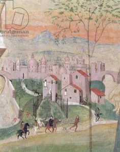 View of Prato City, detail from the Crucifixion, from the Chapter House View of Prato City, detail from the Crucifixion, from the Chapter House