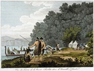 View of Queen Charlotte's Harbour in New Zealand - in 'Le Monde en Prampes" View of Queen Charlotte's Harbour in New Zealand - in 'Le Monde en Prampes"