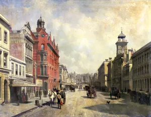 View of Queen Street, Auckland (oil on canvas) View of Queen Street, Auckland (oil on canvas)