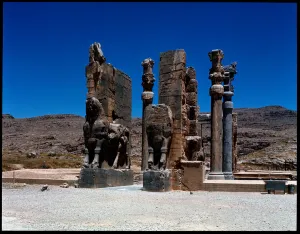 View of the reliefs of northern stairs: gate of all nations View of the reliefs of northern stairs: gate of all nations