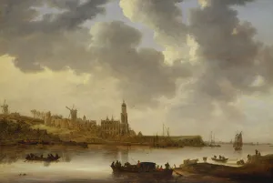 A View across the Rhine at Rhenen, 1648 (oil on panel) A View across the Rhine at Rhenen, 1648 (oil on panel)