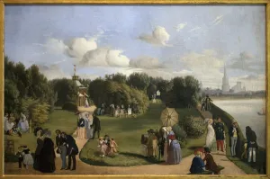 View of the Rochelle (garden of the bath Marie Therese) View of the Rochelle (garden of the bath Marie Therese)