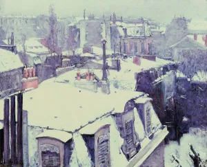 Rooftops Gallery: View of Roofs (Snow Effect) or Roofs under Snow, 1878 (oil on canvas)