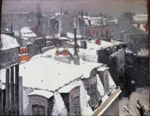 View of rooftops (Effect of snow) - oil on canvas, 1878 View of rooftops (Effect of snow) - oil on canvas, 1878