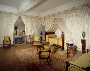 View of the room of Emperor Napoleon I (1769-1821) at the castle of Malmaison View of the room of Emperor Napoleon I (1769-1821) at the castle of Malmaison