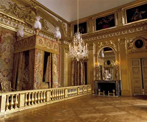 View of the room of King Louis XIV (1638-1715) in Versailles View of the room of King Louis XIV (1638-1715) in Versailles