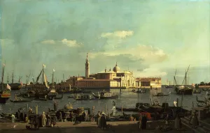 A View of the San Marco Basin from the Riva Degli Schiavoni, Venice (oil on canvas) A View of the San Marco Basin from the Riva Degli Schiavoni, Venice (oil on canvas)