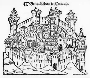 View of Siena, from Supplementum chronicarum, edition published in 1490 View of Siena, from Supplementum chronicarum, edition published in 1490