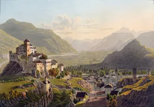 View of Sion, illustration from Voyage Pittoresque de Geneve a Milan View of Sion, illustration from Voyage Pittoresque de Geneve a Milan