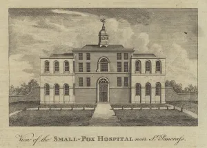 View of the Smallpox Hospital, near St Pancras, London (engraving) View of the Smallpox Hospital, near St Pancras, London (engraving)