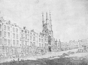 View of Snow Hill undergoing improvements, 1803 (drawing) View of Snow Hill undergoing improvements, 1803 (drawing)