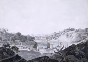 View of Some-Cheon on French Island, taken from Danes Island, China, 1793-94 (w/c View of Some-Cheon on French Island, taken from Danes Island, China, 1793-94 (w/c