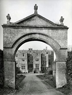 Whole Window Collection: View of the south front, Chastleton House, from The English Manor House (b/w photo)