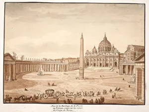 View of St. Peter's Basilica in the Vatican, built on the ruins of the Circus of Nero View of St. Peter's Basilica in the Vatican, built on the ruins of the Circus of Nero
