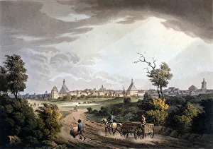 View of the surroundings of the city of Leipzig in Germany around 1820 View of the surroundings of the city of Leipzig in Germany around 1820