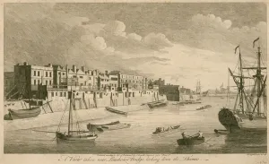 A view taken near Limehouse Bridge looking down the Thames (engraving) A view taken near Limehouse Bridge looking down the Thames (engraving)