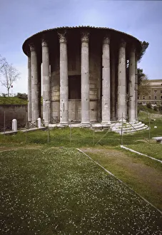 View of the temple of Hercules Victor (Hercules Olivarius), 213 BC (photography) View of the temple of Hercules Victor (Hercules Olivarius), 213 BC (photography)
