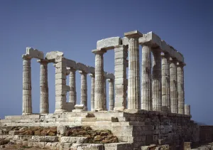 View of the temple of Poseidon, 5th century BC (photography) View of the temple of Poseidon, 5th century BC (photography)