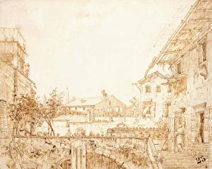 A View of a Terrace in Padua, (black chalk, pen and brown ink) A View of a Terrace in Padua, (black chalk, pen and brown ink)