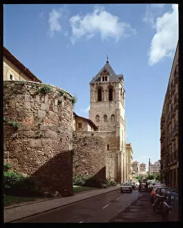 View of th Basilica and roman walls