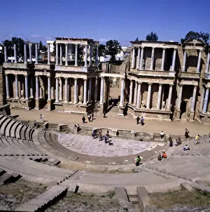 View of the theatre, begun 24 BC (photo)