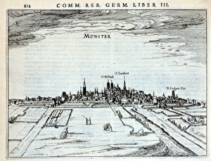 View of the town of Munster, from Rerum Germanicarum, by P View of the town of Munster, from Rerum Germanicarum, by P