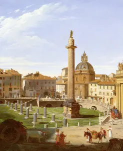 A View of Trajans Forum, Rome, 1821 (oil on canvas) A View of Trajans Forum, Rome, 1821 (oil on canvas)