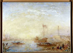 View of Venice and the Bucentaur (Bucentoro), 19th century (oil on century) View of Venice and the Bucentaur (Bucentoro), 19th century (oil on century)
