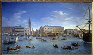View of Venice, the pier, the square and the Doge's Palace View of Venice, the pier, the square and the Doge's Palace