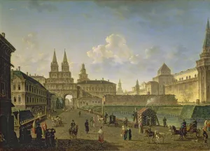 View of the Voskresensky and Nikolsky Gates and the Neglinny Bridge from Tverskay Street View of the Voskresensky and Nikolsky Gates and the Neglinny Bridge from Tverskay Street