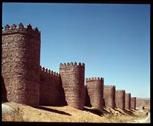 View of the walls of Avila, Spain (View of the walls of Avila, Spain) View of the walls of Avila, Spain (View of the walls of Avila, Spain)
