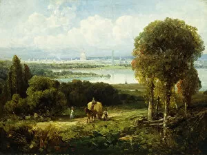 Images Dated 21st July 2011: View of Washington, D, (oil on canvas)