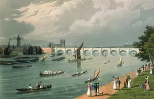 View of Waterloo Bridge, pub. 1820 by Colnaghi & Co. (engraving) View of Waterloo Bridge, pub. 1820 by Colnaghi & Co. (engraving)