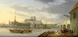 A View of Westminster Bridge and the Abbey from the South Side, 1818 (oil on panel) A View of Westminster Bridge and the Abbey from the South Side, 1818 (oil on panel)