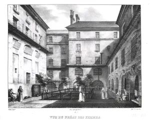 View of the Womens Yard at the Conciergerie Prison, engraved by Alphonse Urruty (1800-70 View of the Womens Yard at the Conciergerie Prison, engraved by Alphonse Urruty (1800-70